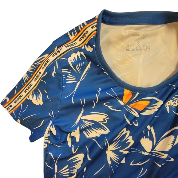 Adidas × Farm Rio Blue Butterfly Print Women's Dress - Picture 3 of 5